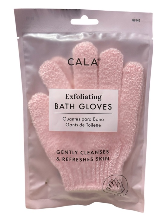 Cala Other - CALA Pink Exfoliating Bath Gloves for Gentle Skin Renewal